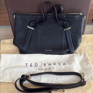 Ted Baker Black Sophisticated Leather Tote